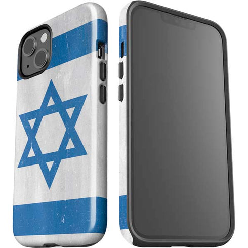 Israel Flag Distressed iPhone 15 Plus Impact Case